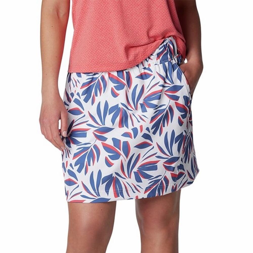 Columbia Bogota Bay Floral Print Skort in White Blue & Red